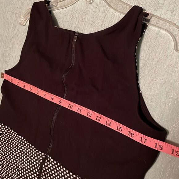 Motherhood sz M maternity dress black & white sleeveless block design polka dot - Picture 9 of 15